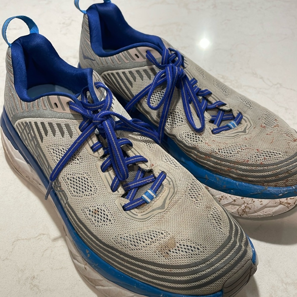 Hoka men’s size 13 shoe. Blue and gray.